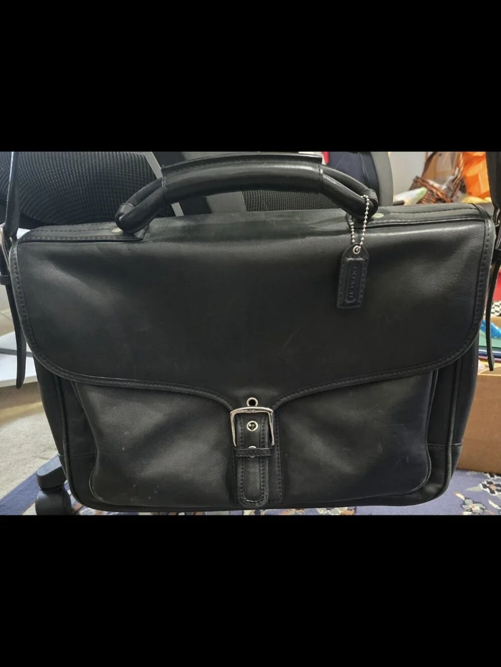 COACH LEATHER LAPTOP/MESSENGER BAG